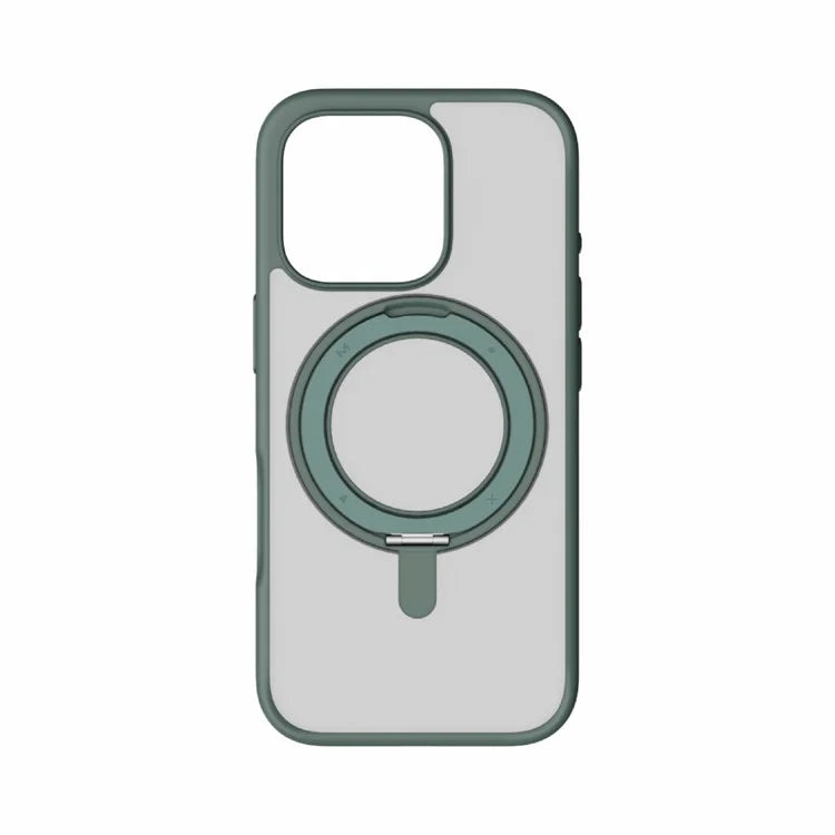 MOMAX MRAP24 For iPhone 16 Pro Max Magnetic Case TPU+PC Ring Kickstand Phone Cover