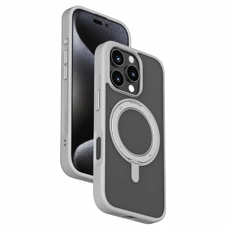MOMAX MRAP24 For iPhone 16 Pro Max Magnetic Case TPU+PC Ring Kickstand Phone Cover