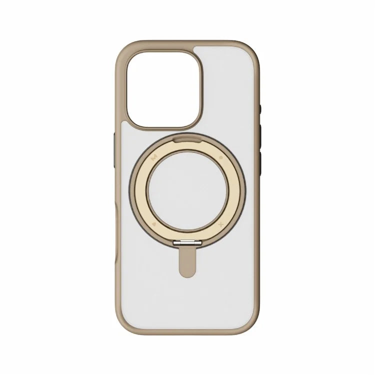 MOMAX MRAP24 For iPhone 16 Pro Max Magnetic Case TPU+PC Ring Kickstand Phone Cover