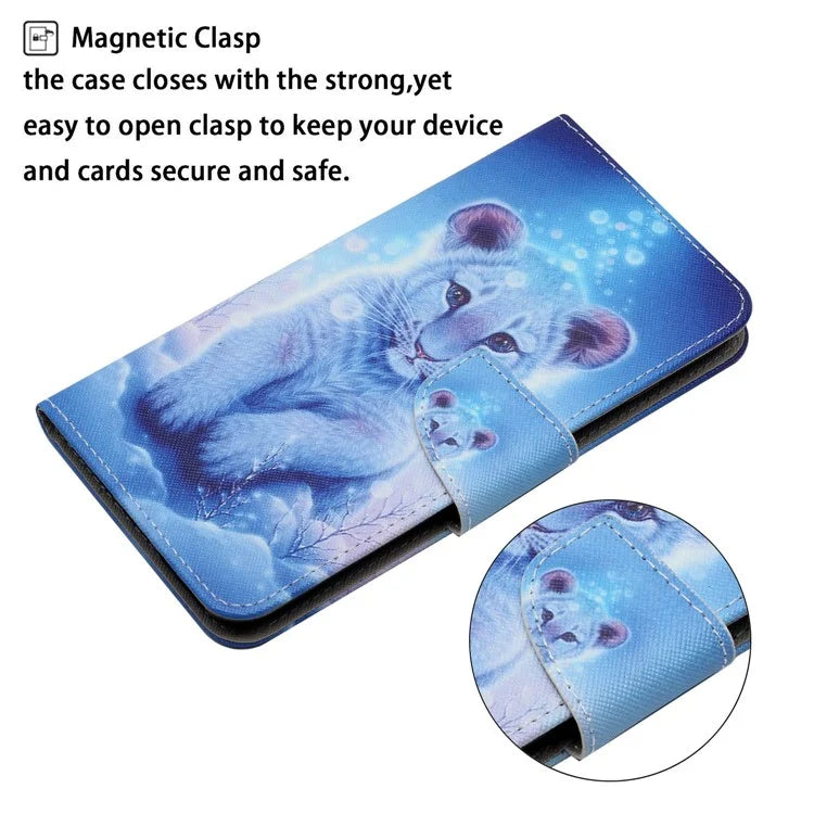 For iPhone 16 Case Pattern Printing Protective Leather Folio Phone Cover