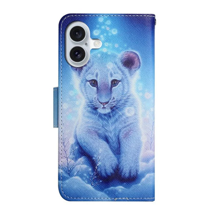 For iPhone 16 Case Pattern Printing Protective Leather Folio Phone Cover