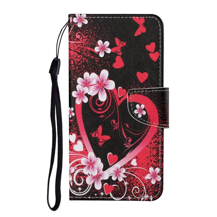 For iPhone 16 Case Pattern Printing Protective Leather Folio Phone Cover