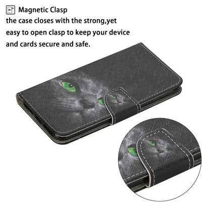 For iPhone 16 Case Pattern Printing Protective Leather Folio Phone Cover