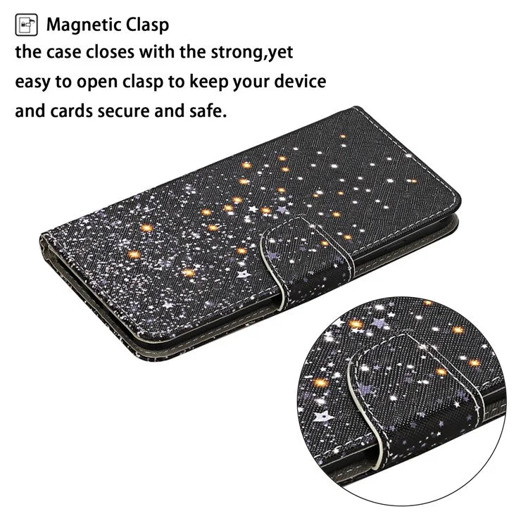 For iPhone 16 Case Pattern Printing Protective Leather Folio Phone Cover