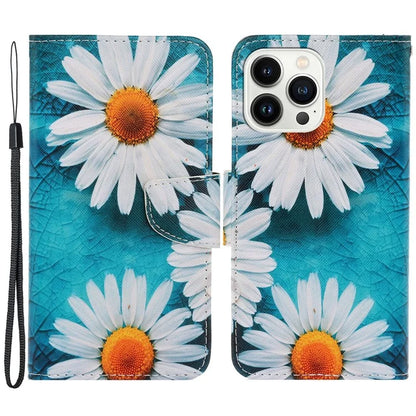 For iPhone 16 Pro Case Pattern Printing Protective Leather Folio Phone Cover
