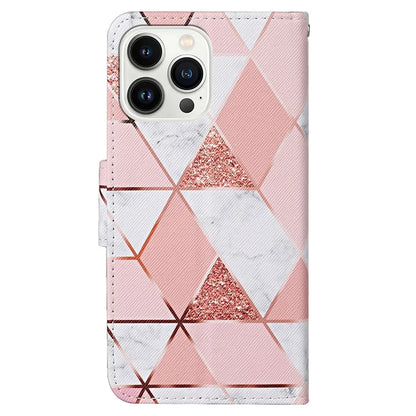 For iPhone 16 Pro Case Pattern Printing Protective Leather Folio Phone Cover