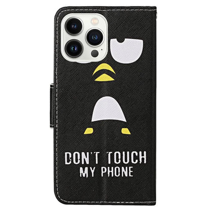 For iPhone 16 Pro Case Pattern Printing Protective Leather Folio Phone Cover