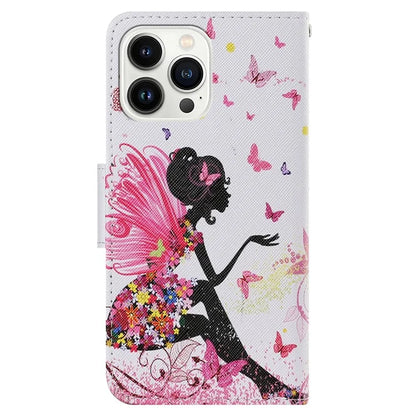 For iPhone 16 Pro Case Pattern Printing Protective Leather Folio Phone Cover