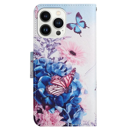 For iPhone 16 Pro Case Pattern Printing Protective Leather Folio Phone Cover