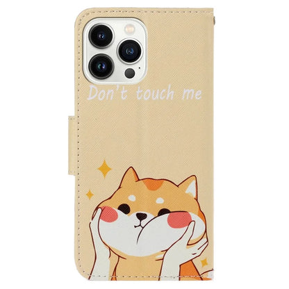 For iPhone 16 Pro Max Case Pattern Printing Protective Leather Folio Phone Cover
