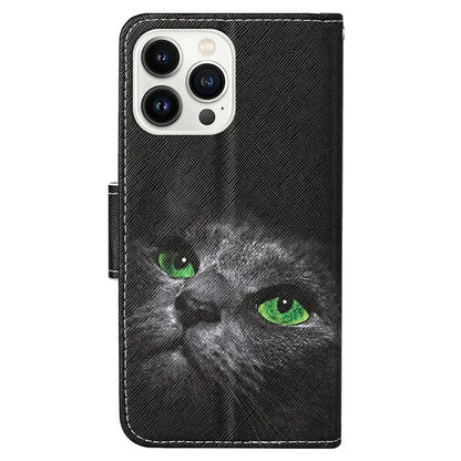 For iPhone 16 Pro Max Case Pattern Printing Protective Leather Folio Phone Cover