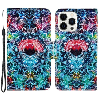 For iPhone 16 Pro Max Case Pattern Printing Protective Leather Folio Phone Cover