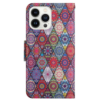 For iPhone 16 Pro Max Case Pattern Printing Protective Leather Folio Phone Cover