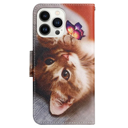 For iPhone 16 Pro Max Case Pattern Printing Protective Leather Folio Phone Cover