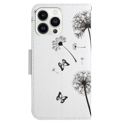 For iPhone 16 Pro Max Case Pattern Printing Protective Leather Folio Phone Cover