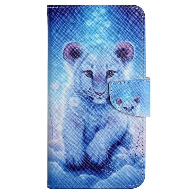For iPhone 16 Pro Max Case Pattern Printing Protective Leather Folio Phone Cover