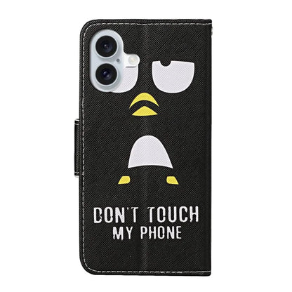 For iPhone 16 Plus Case Pattern Printing Protective Leather Folio Phone Cover