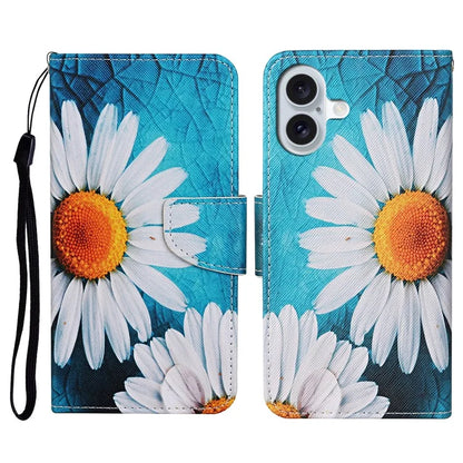 For iPhone 16 Plus Case Pattern Printing Protective Leather Folio Phone Cover