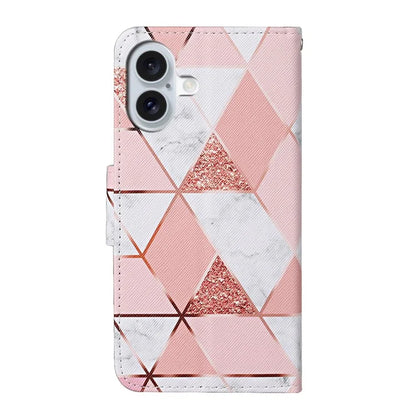 For iPhone 16 Plus Case Pattern Printing Protective Leather Folio Phone Cover