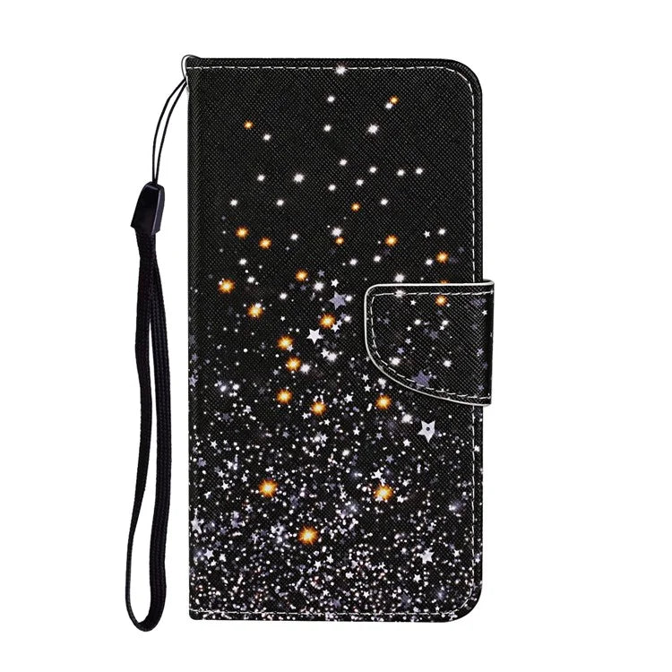 For iPhone 16 Plus Case Pattern Printing Protective Leather Folio Phone Cover