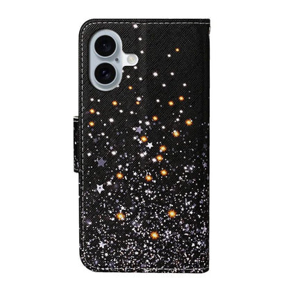 For iPhone 16 Plus Case Pattern Printing Protective Leather Folio Phone Cover