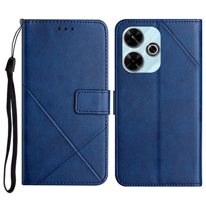 For Xiaomi Redmi 13 4G / 13 5G Leather Case Line Pattern Wallet Phone Cover