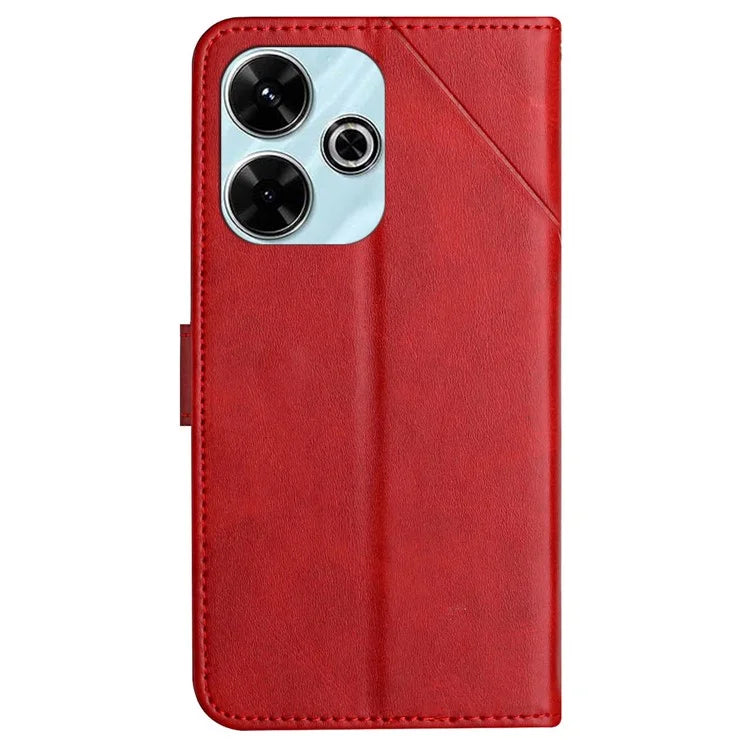 For Xiaomi Redmi 13 4G / 13 5G Leather Case Line Pattern Wallet Phone Cover