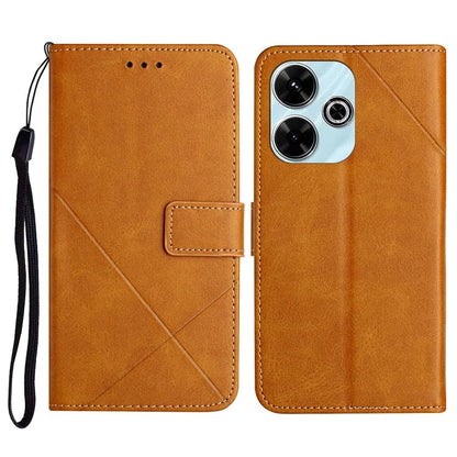 For Xiaomi Redmi 13 4G / 13 5G Leather Case Line Pattern Wallet Phone Cover