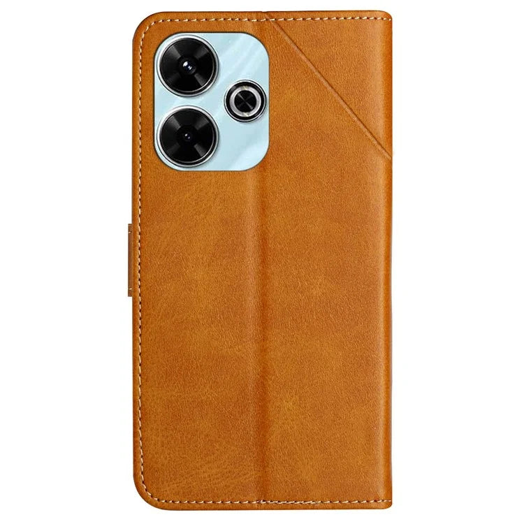 For Xiaomi Redmi 13 4G / 13 5G Leather Case Line Pattern Wallet Phone Cover