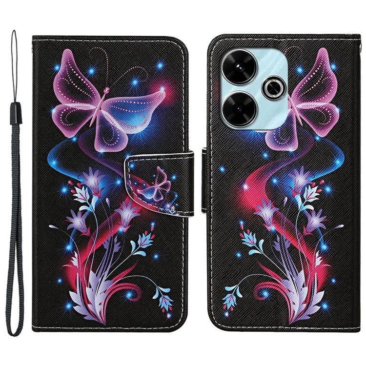 For Xiaomi Redmi 13 4G / 13 5G Case Pattern Printing Protective Leather Folio Phone Cover