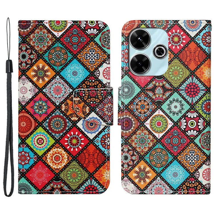 For Xiaomi Redmi 13 4G / 13 5G Case Pattern Printing Protective Leather Folio Phone Cover