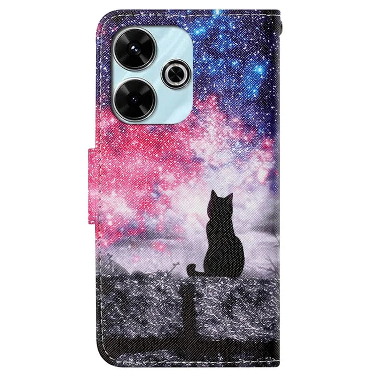 For Xiaomi Redmi 13 4G / 13 5G Case Pattern Printing Protective Leather Folio Phone Cover
