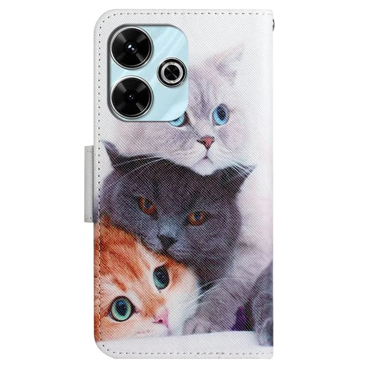 For Xiaomi Redmi 13 4G / 13 5G Case Pattern Printing Protective Leather Folio Phone Cover