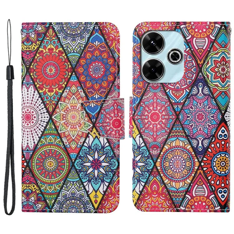 For Xiaomi Redmi 13 4G / 13 5G Case Pattern Printing Protective Leather Folio Phone Cover