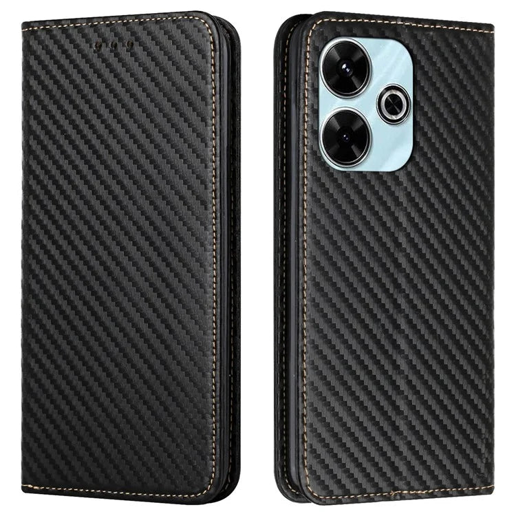 For Xiaomi Redmi 13 5G  /  13 4G Case Leather Flip Phone Cover Stand Strong Magnetic Closure