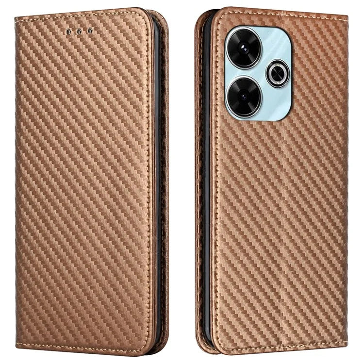 For Xiaomi Redmi 13 5G  /  13 4G Case Leather Flip Phone Cover Stand Strong Magnetic Closure