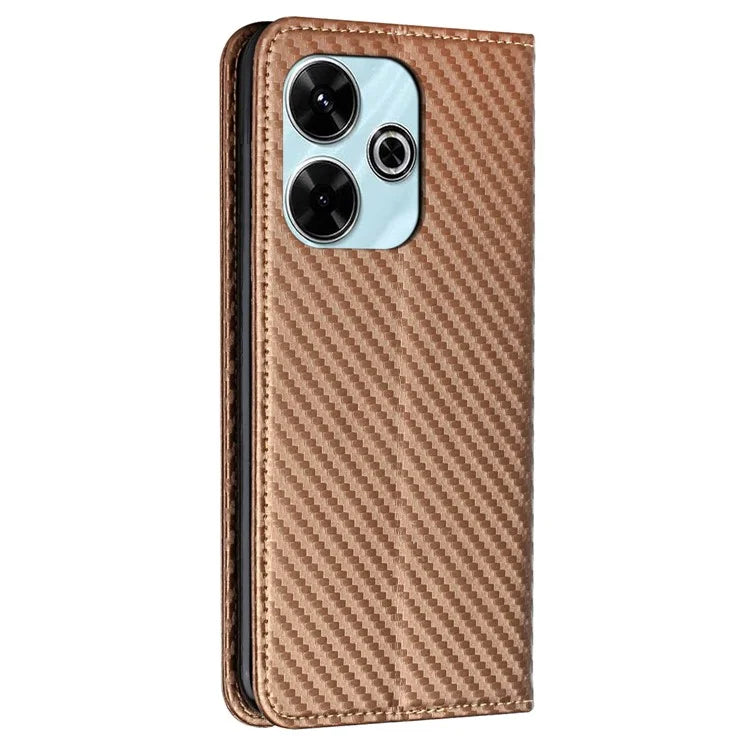 For Xiaomi Redmi 13 5G  /  13 4G Case Leather Flip Phone Cover Stand Strong Magnetic Closure