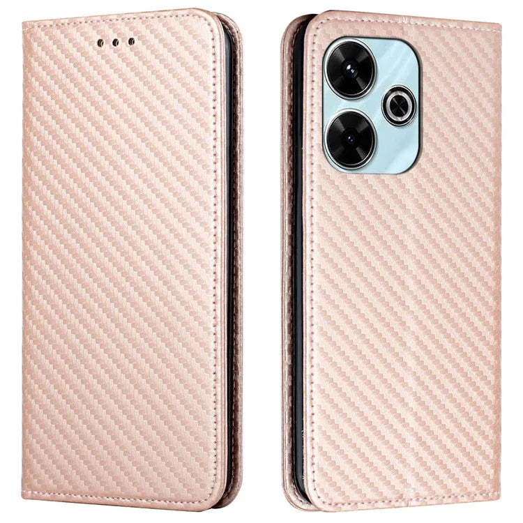 For Xiaomi Redmi 13 5G  /  13 4G Case Leather Flip Phone Cover Stand Strong Magnetic Closure