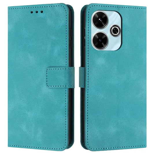 For Xiaomi Redmi 13 5G  /  13 4G Leather Case Solid Color Wallet Protective Phone Cover