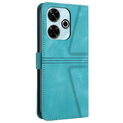 For Xiaomi Redmi 13 5G  /  13 4G Case Triangle Imprinted Anti-Scratch Phone Wallet Cover