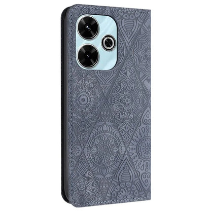 For Xiaomi Redmi 13 5G  /  13 4G Case Imprinted Flower Wallet Stand Leather Phone Cover