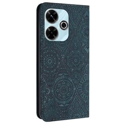For Xiaomi Redmi 13 5G  /  13 4G Case Imprinted Flower Wallet Stand Leather Phone Cover