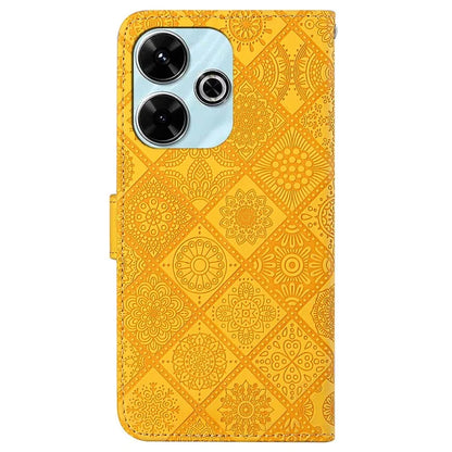 For Xiaomi Redmi 13 5G  /  13 4G Leather Case Ethnic Style Phone Wallet Cover with Strap