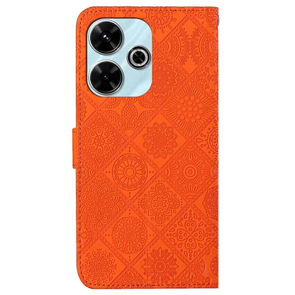 For Xiaomi Redmi 13 5G  /  13 4G Leather Case Ethnic Style Phone Wallet Cover with Strap