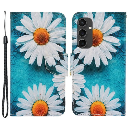 For Samsung Galaxy S24 FE Case Pattern Printing Protective Leather Folio Phone Cover