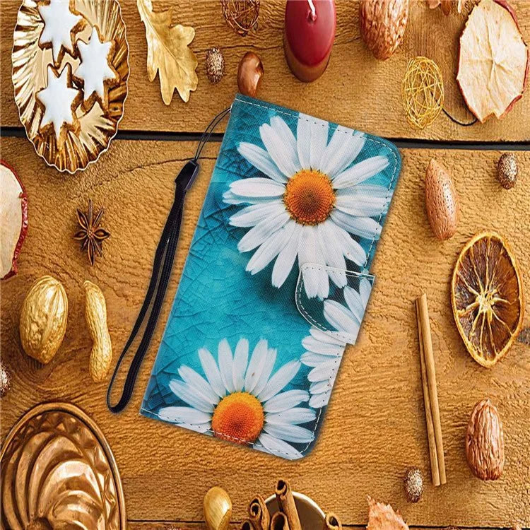 For Samsung Galaxy S24 FE Case Pattern Printing Protective Leather Folio Phone Cover
