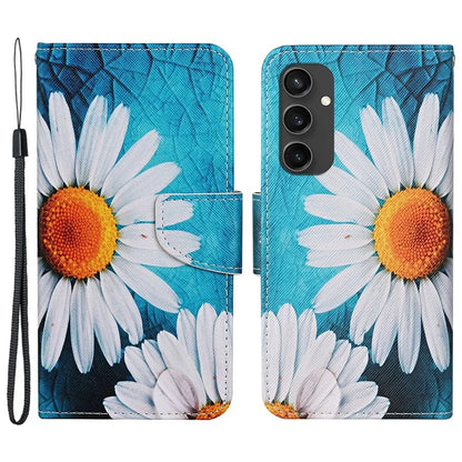 For Samsung Galaxy S24 FE Case Pattern Printing Protective Leather Folio Phone Cover