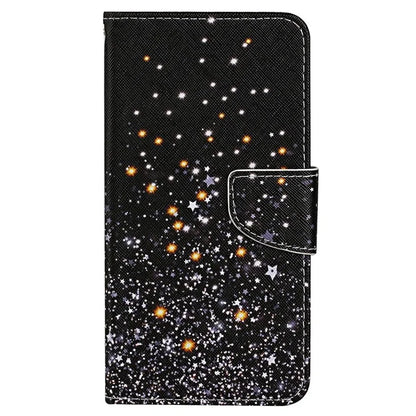 For Samsung Galaxy S24 FE Case Pattern Printing Protective Leather Folio Phone Cover