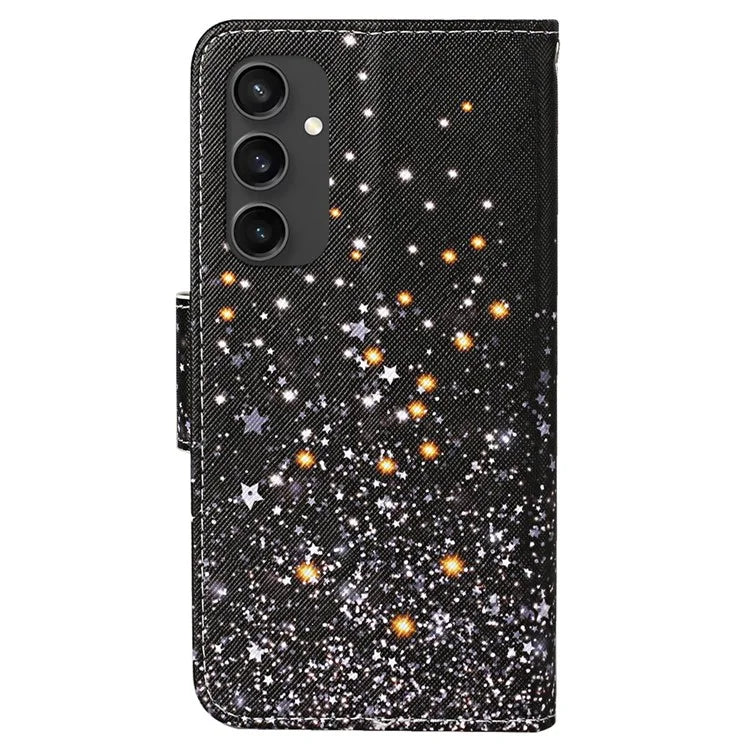 For Samsung Galaxy S24 FE Case Pattern Printing Protective Leather Folio Phone Cover