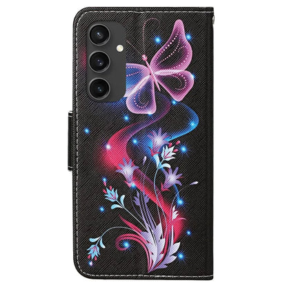 For Samsung Galaxy S24 FE Case Pattern Printing Protective Leather Folio Phone Cover